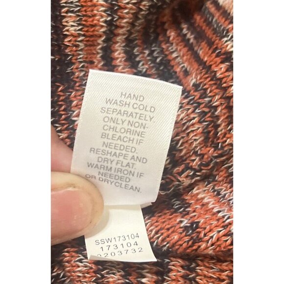 J Jill Pure Jill Womens 2XLSpace Dyed Marled Campari VNeck Sweater Multicolored - Picture 9 of 9